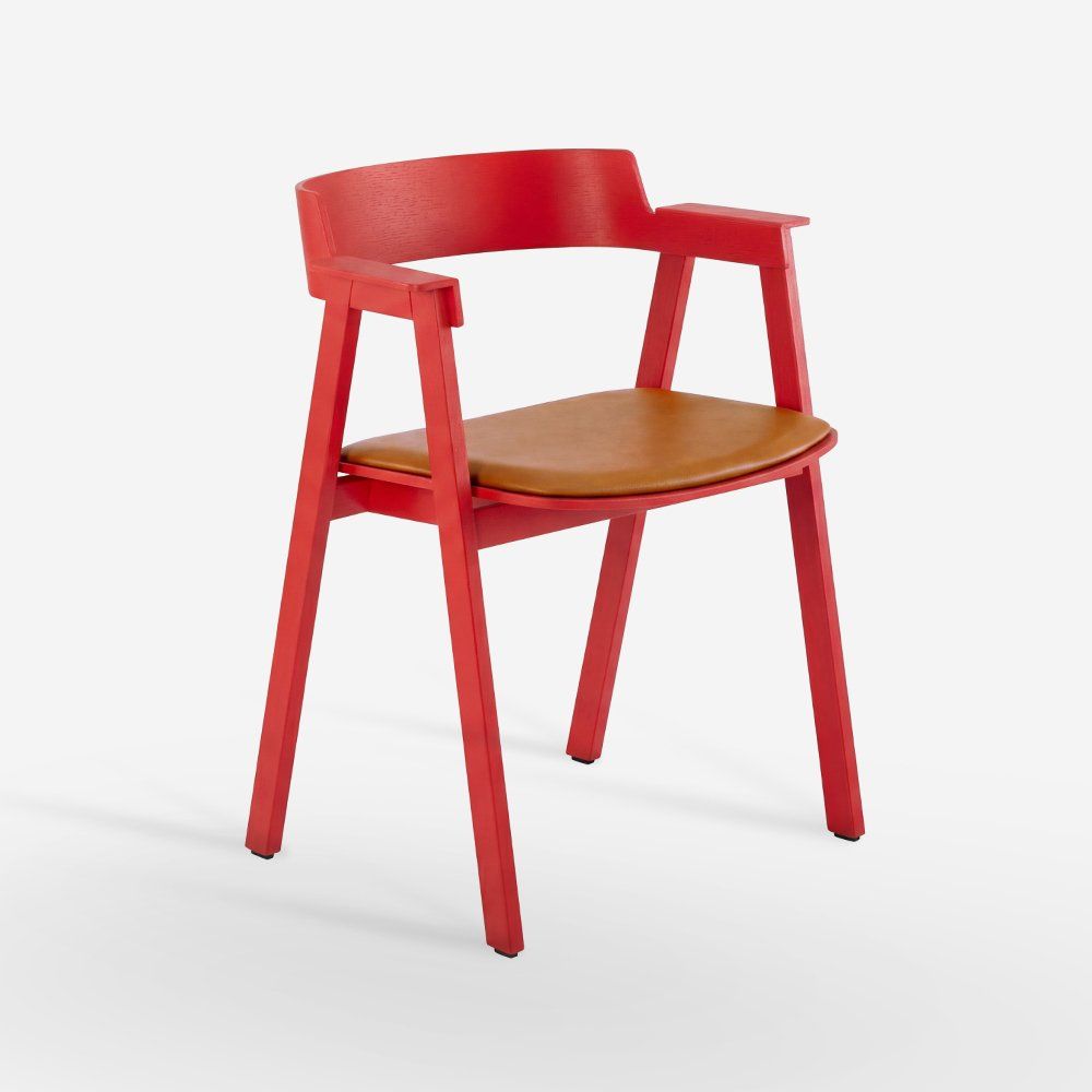 Flip Chair - Oak, Red by GAZZDA
