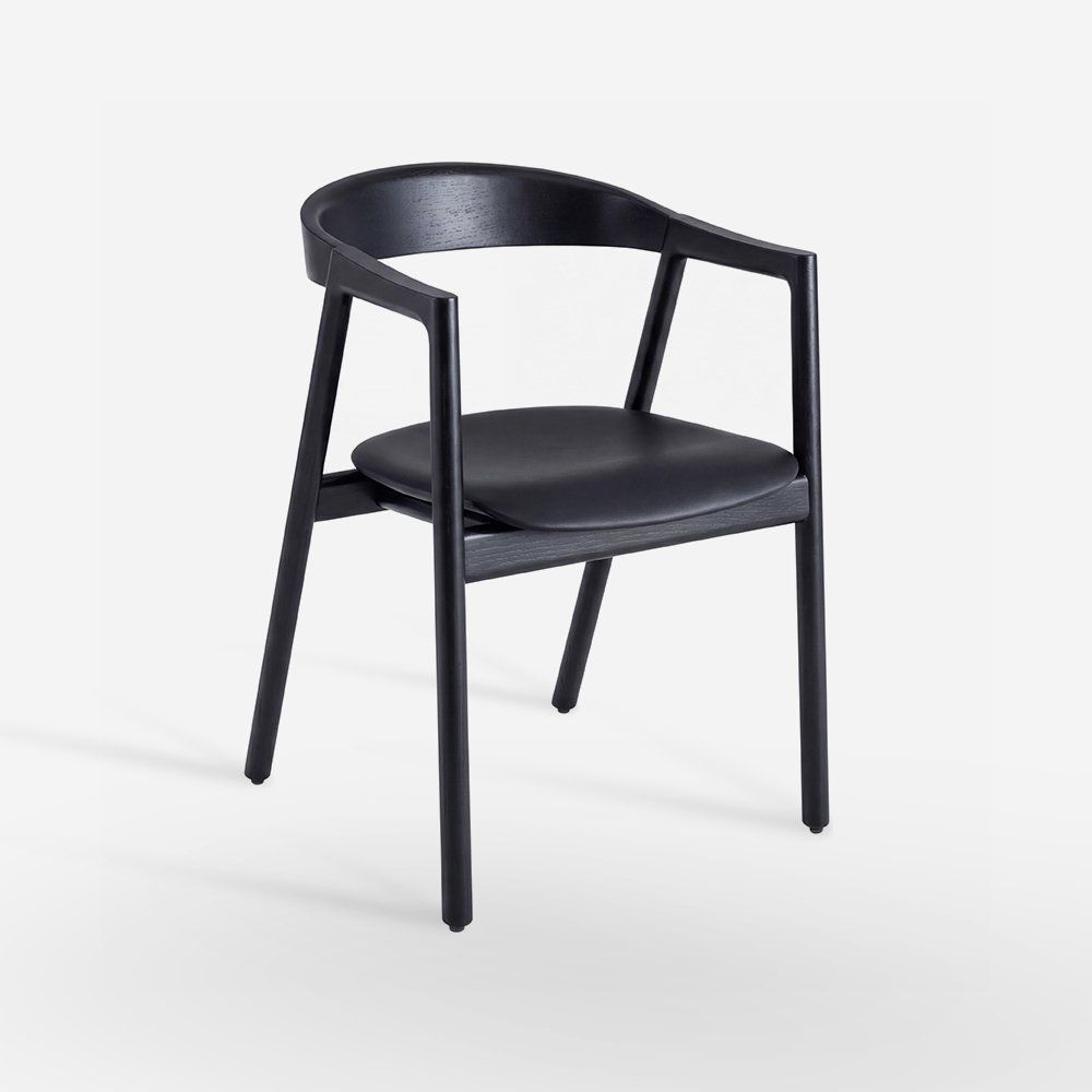 Muna Chair - Lacquered Oak, Upholstered by GAZZDA