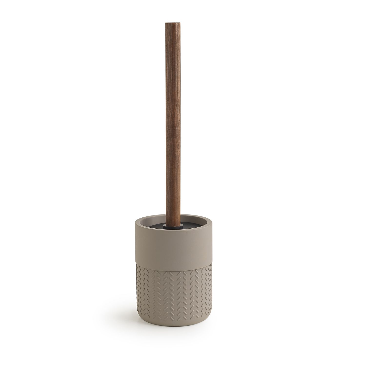 Thea toilet brush holder grey/natural dark by GEDY