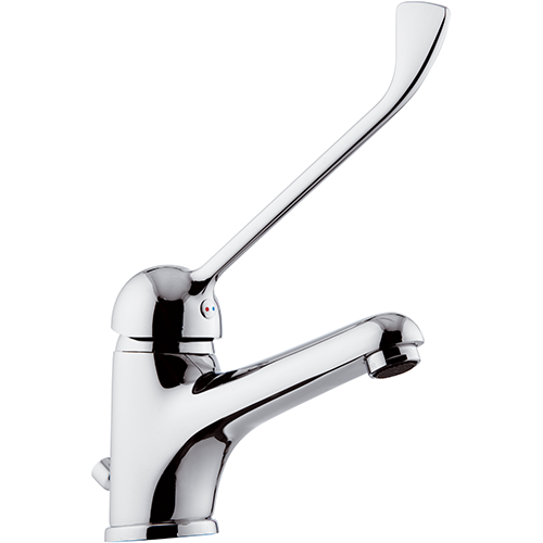 Monocomando Lavabo Cromato con Leva Clinica e Bocca Lunga by Goman