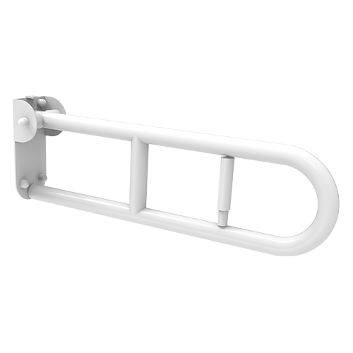Barra Ribaltabile cm. 60 con Piastra Lunga Portarotolo Bianco Antibatterico by Goman