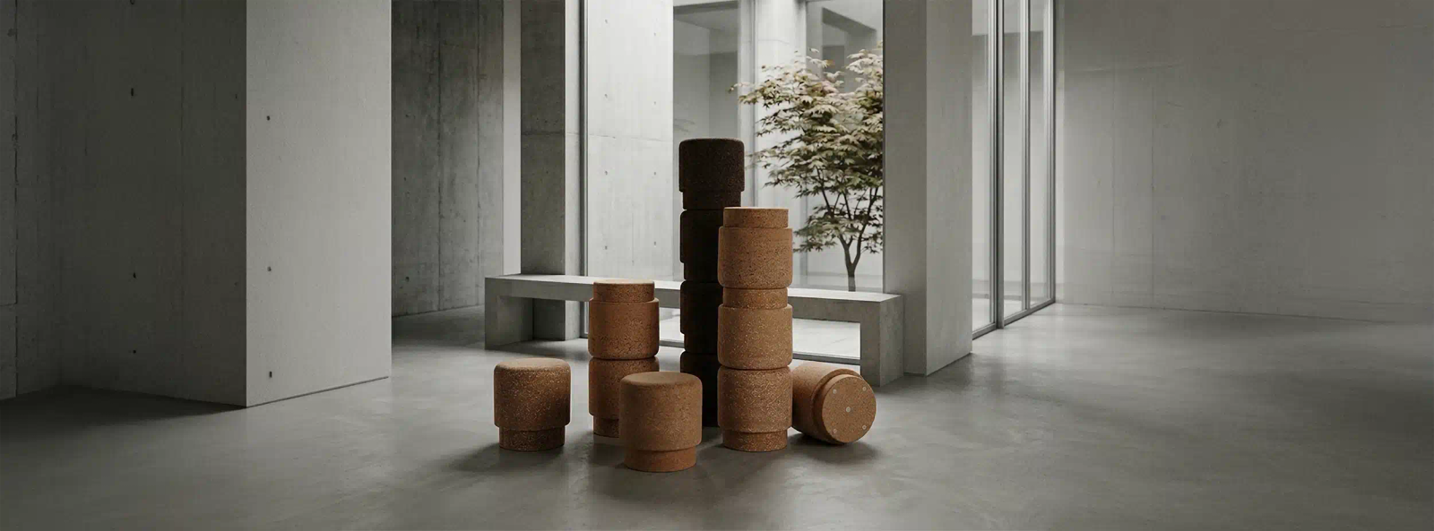 Mario Pouf – Duurzame kurkzitplaats van Greenmood by GREENMOOD