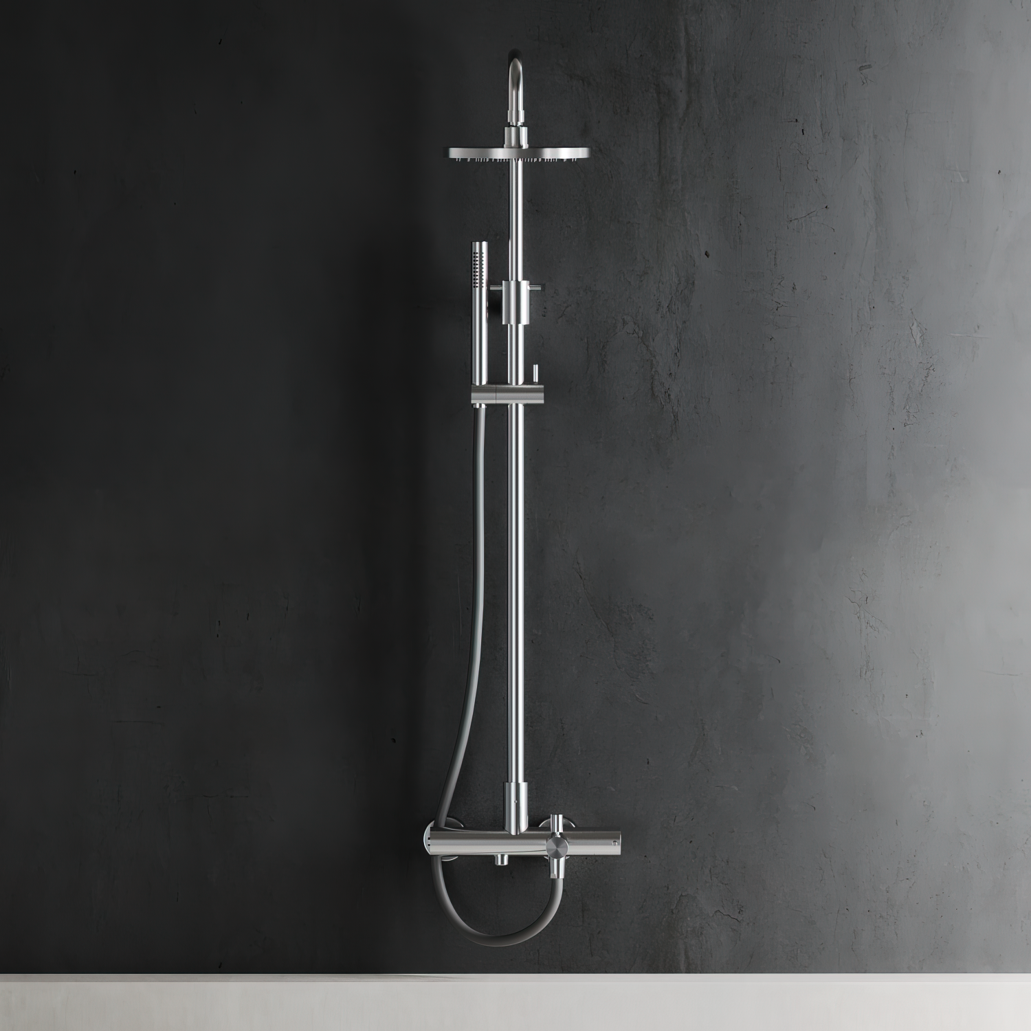 Adjustable Arm Bath Column w/ Hand Shower C35.0026 by Hapa Design