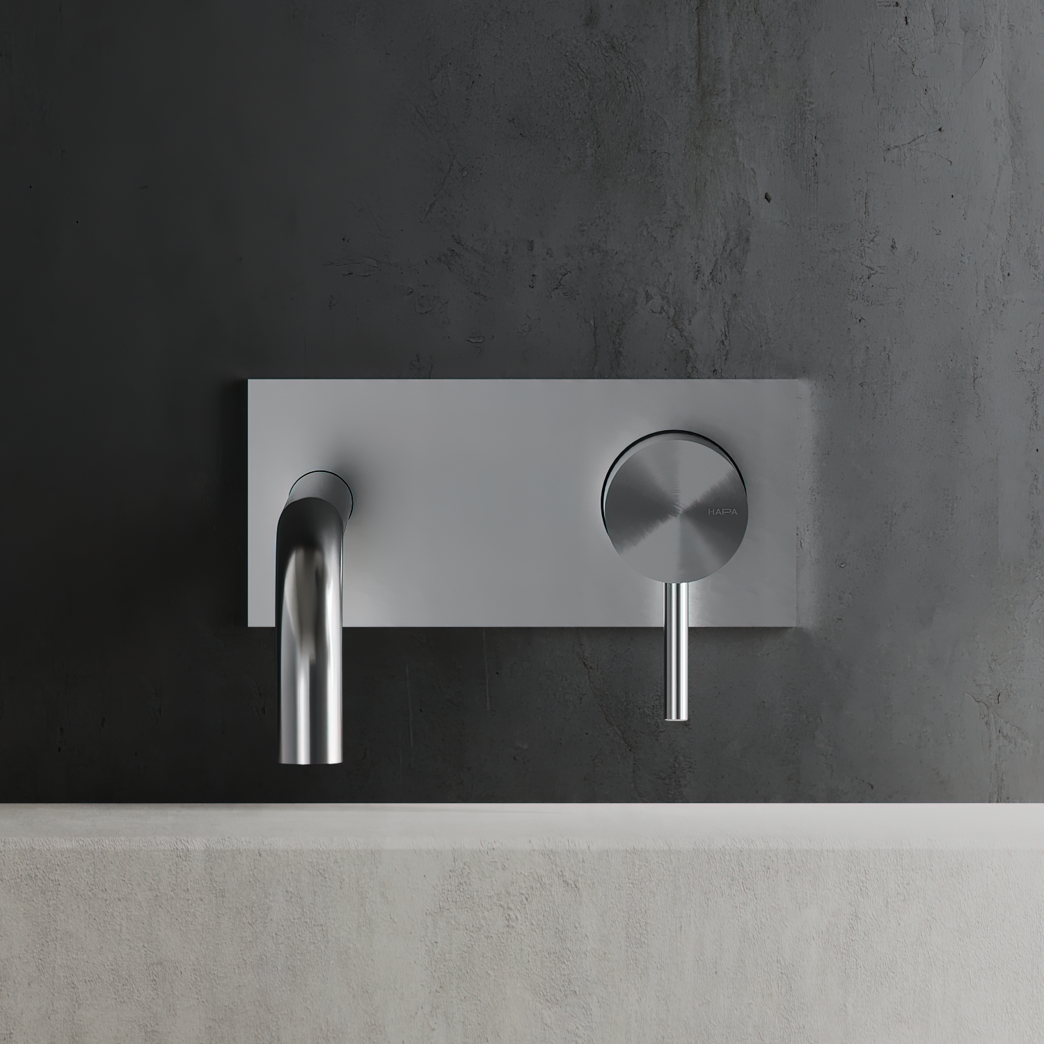 Horizontal Concealed 2 Hole Single Lever Curve Spout 90º EUR C35.0036 by Hapa Design