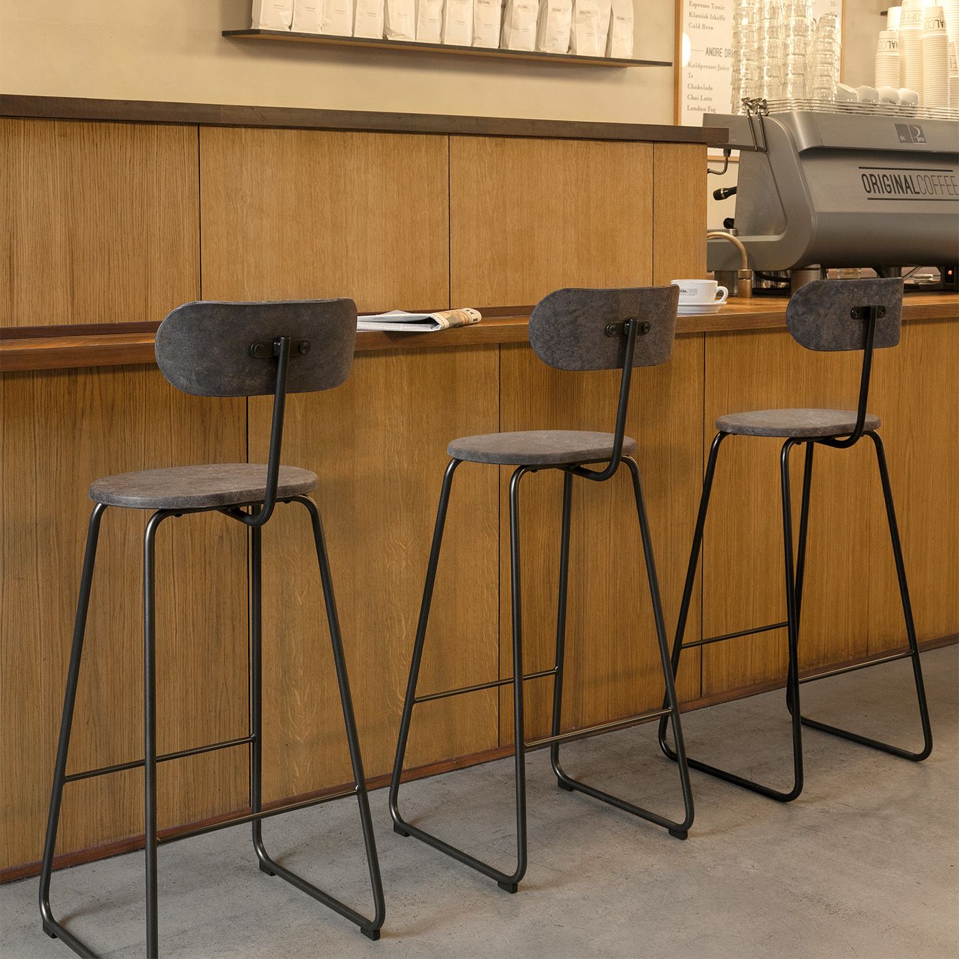 Earth Stool with Backrest by Mater by Haworth