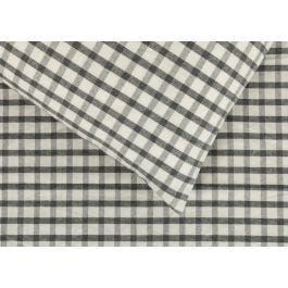 Organic Recycled Check Black/White Bed Linen Set King by Heal's