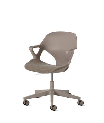 Zeph Cocoa/Cocoa Fixed Arms Chair by Herman Miller