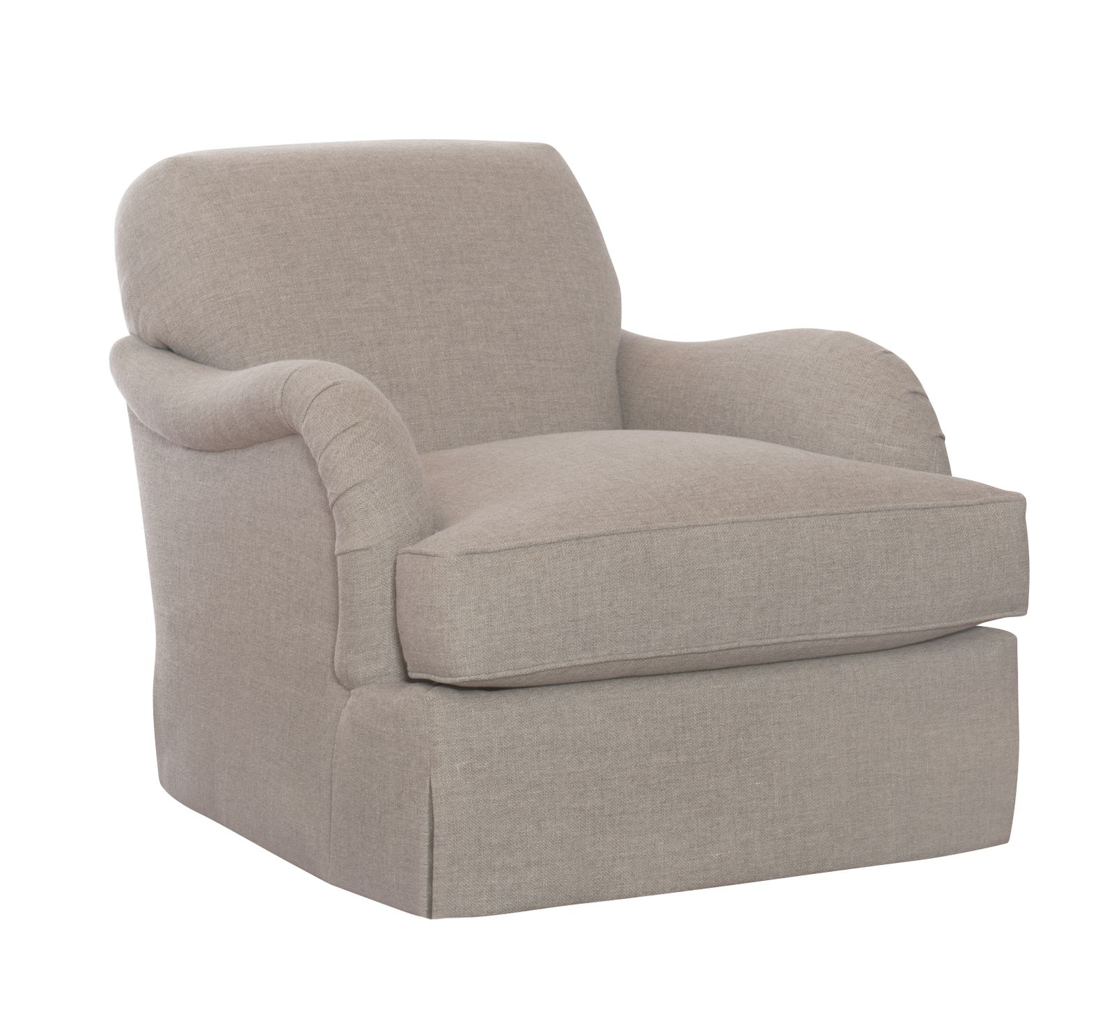 Crowley Skirted Swivel Chair by Hickory Chair