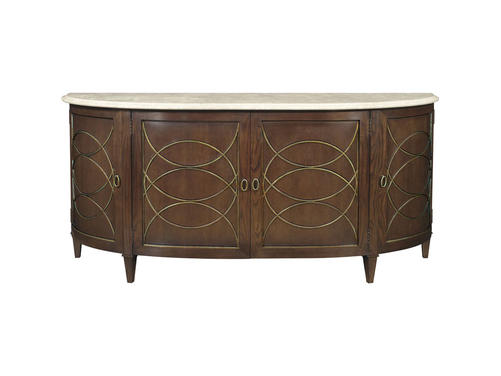 Duchamp Demi-Lune Sideboard W/ New Stone by Hickory Chair