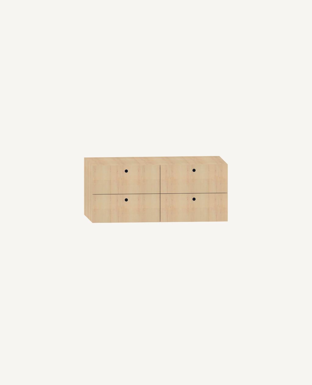 Dry Shelving Storage Drawers, 4 Drawers, 33" Width - 19.75" Depth by Hightower