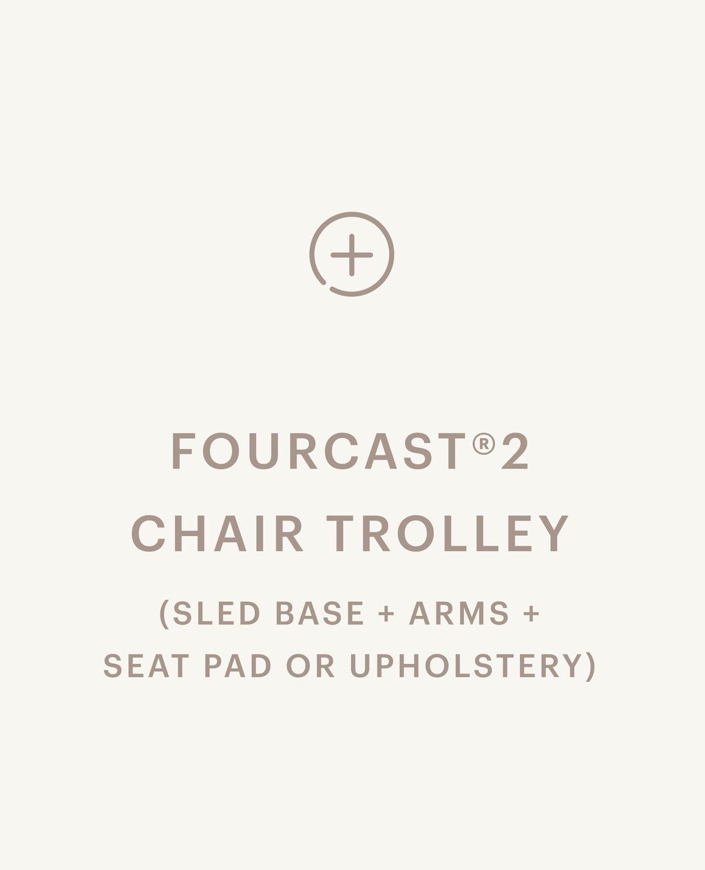 FourCast®2 Chair Trolley - Sled Base, with Arms - Seat Pad / Upholstery by Hightower