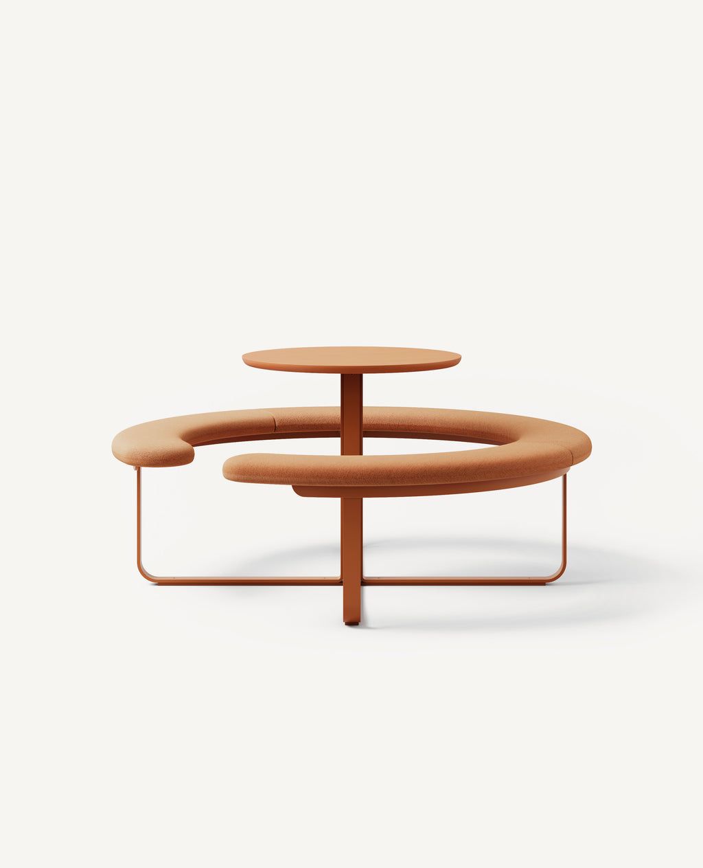 Picnic Round Bench Seating with Table, Standard Height - 59" Diameter by Hightower