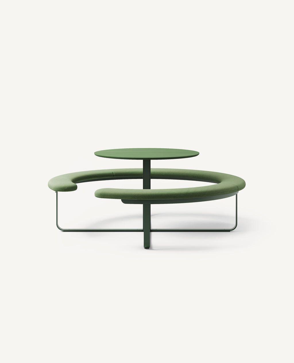 Picnic Round Bench Seating with Table, Standard Height - 71" Diameter by Hightower