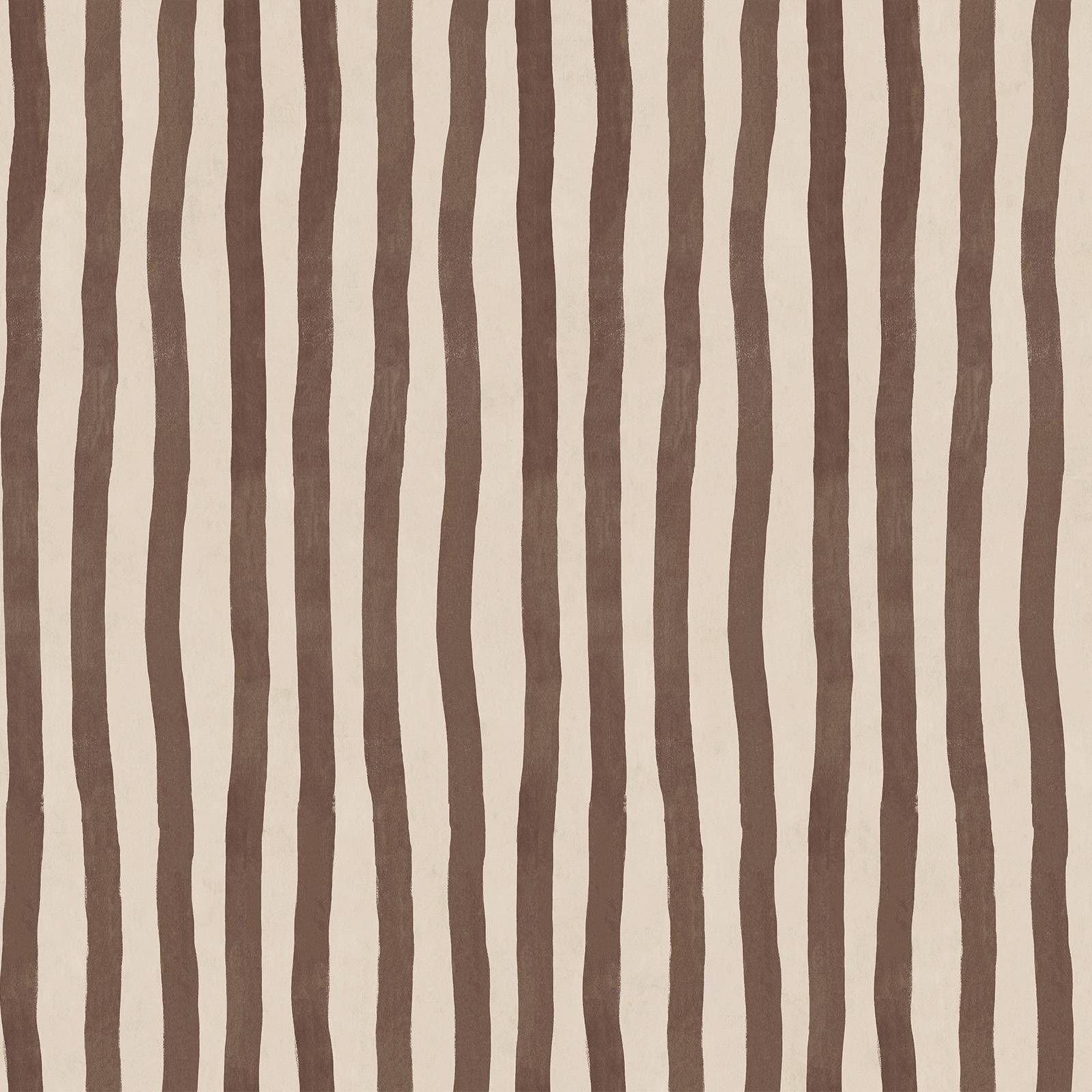 ARTIST'S STRIPE Wallpaper - Cocoa by House of Hackney