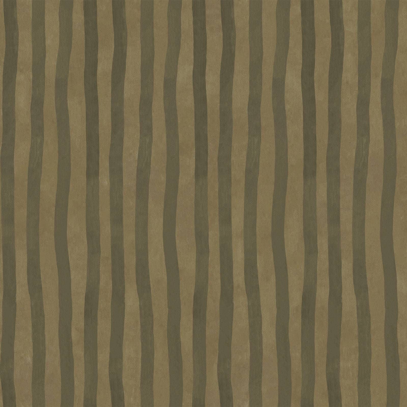 ARTIST'S STRIPE Wallpaper - Moss & Carex by House of Hackney