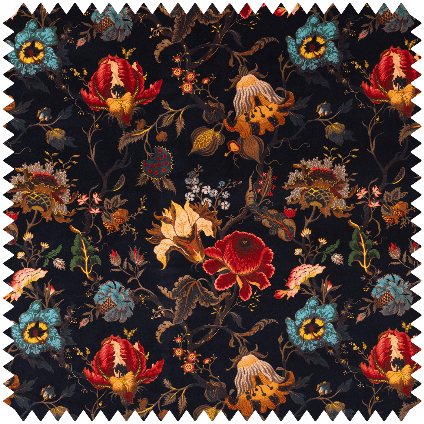 ARTEMIS Organic Velvet - Black Sample by House of Hackney