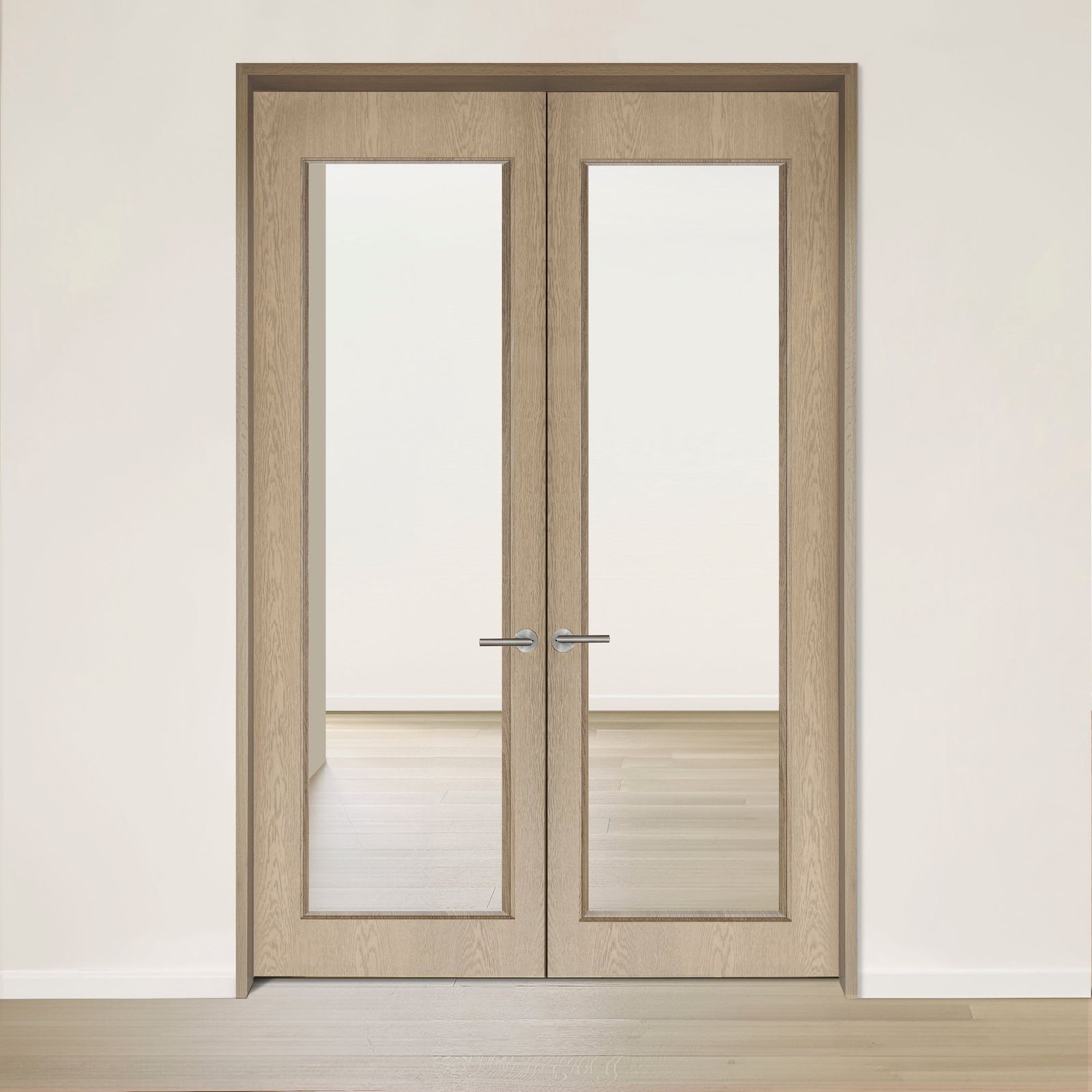 Porte double SEE en chêne rouge placage brossé sur dosse Authentik by Humble Nature