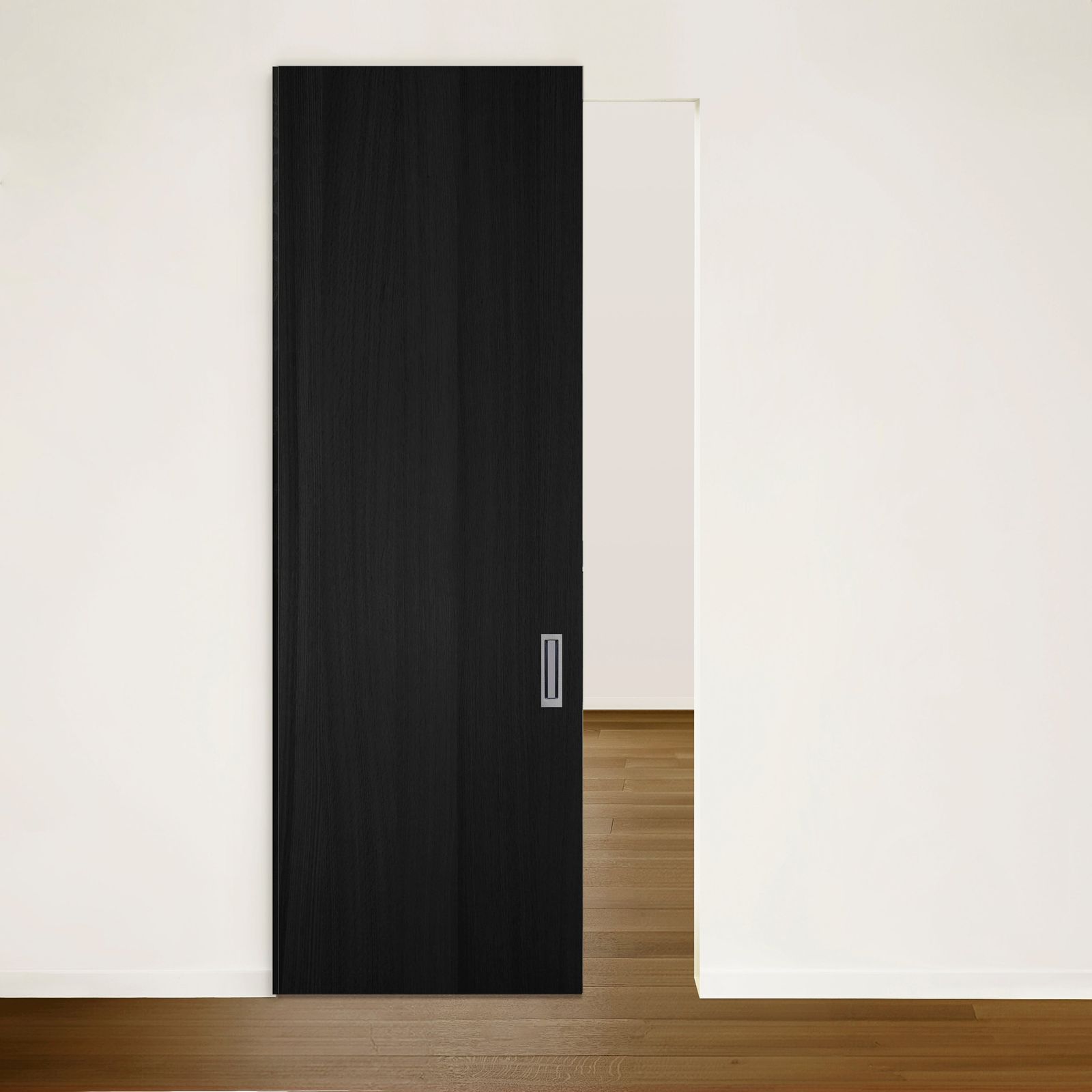 Porte Pure coulissante en chêne rouge placage brossé faux quartier Aut by Humble Nature