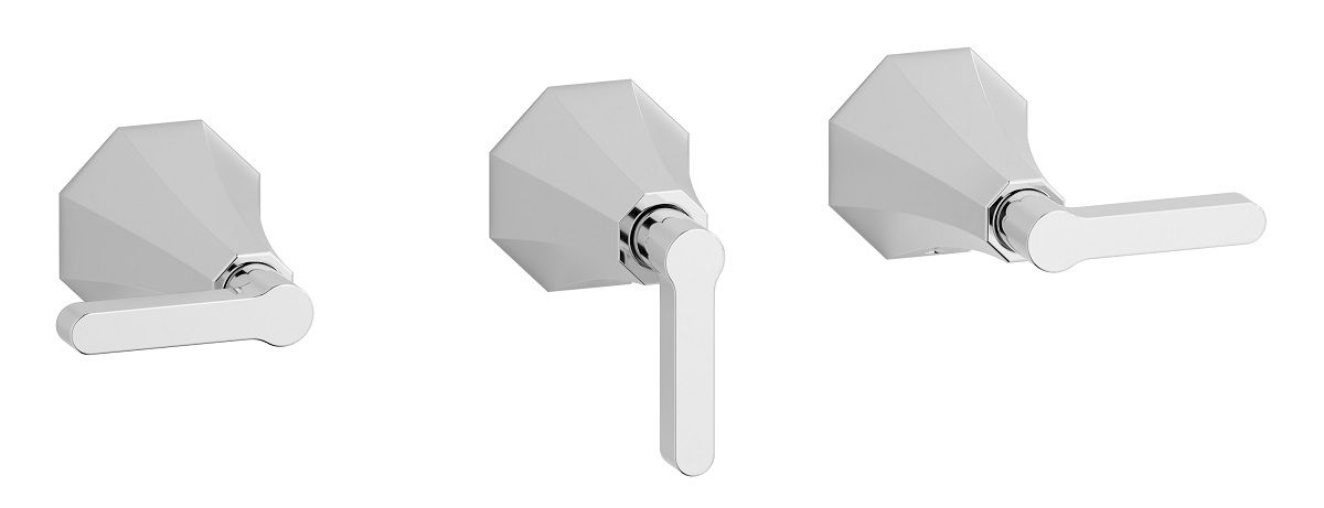 Belmondo + Belmondo Elle BL410CC - Three holes wall mounted shower with two ways diverter by IB