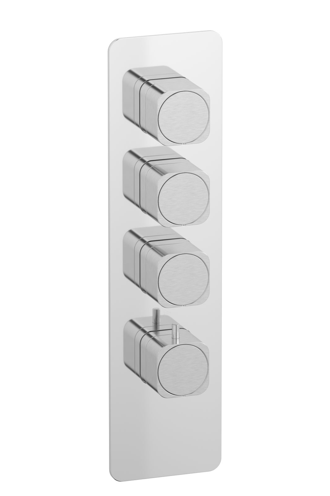 Aqua - 3 ways EUA316CCNEO_1 - External part of thermostatic 3 ways, square plate, vertical, soft handle by IB