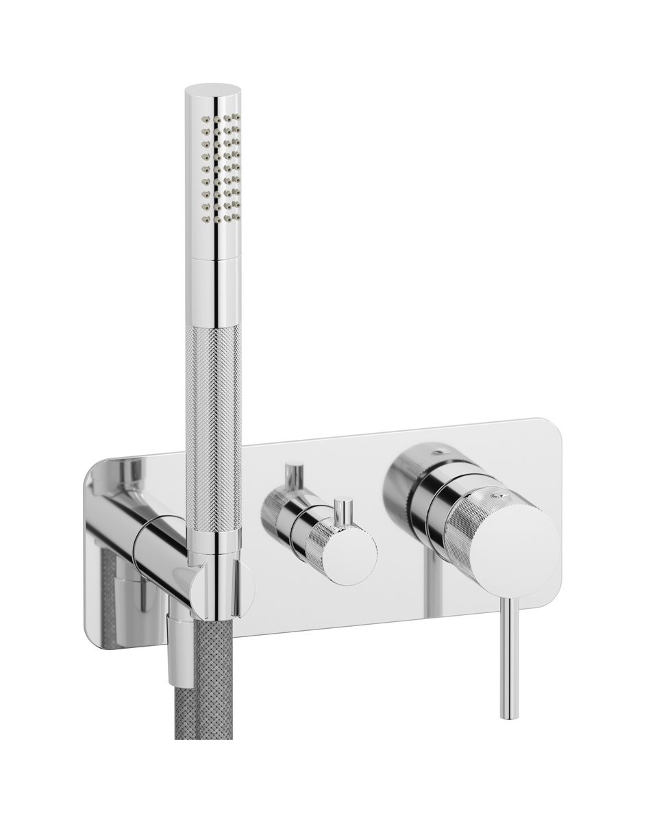 Industria ID313CC - Exposed parts for manual wall mixer with two ways diverter and shower kit by IB