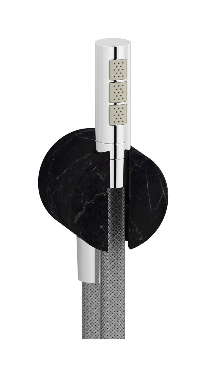 Shower Kit MR022CC_2 - Duplex MARMO, black marble by IB