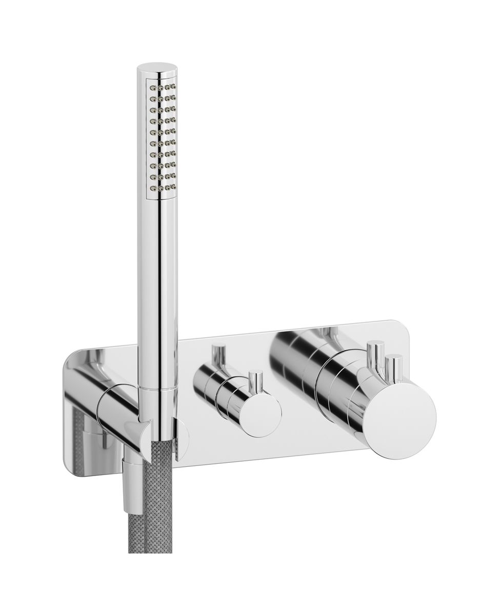 MilanoTorino MT613CC - Two ways wall shower thermostatic valve complete with shower kit by IB