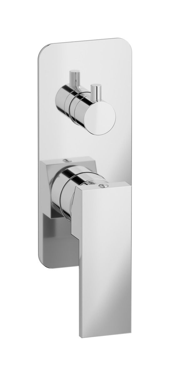 Rubacuori RU312CC - Exposed parts for manual wall mixer with three ways diverter by IB