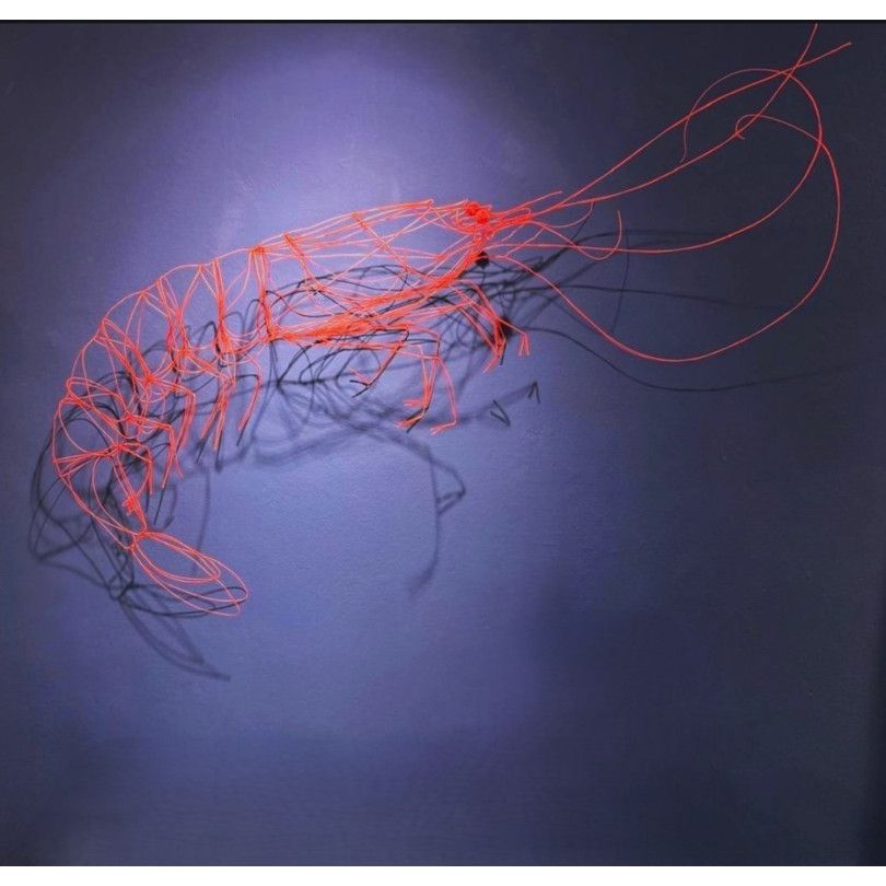 RED SHRIMP sculpture by ICI ET LÀ