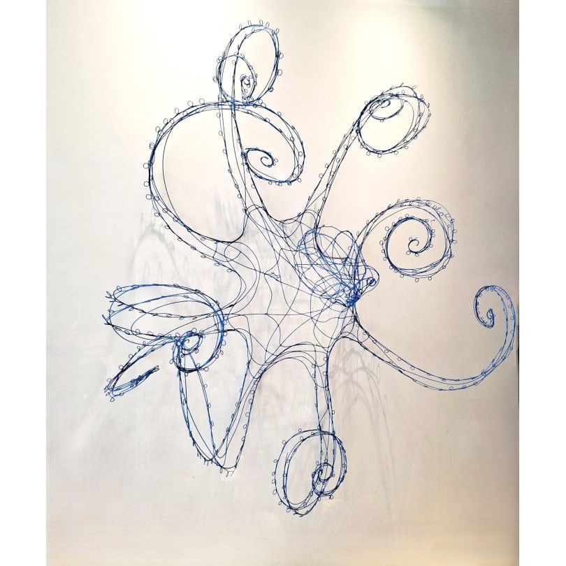 BLUE OCTOPUS sculpture by ICI ET LÀ