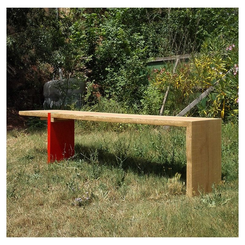 OAK MEETS ORANGE table by ICI ET LÀ