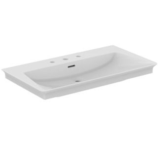 La Dolce Vita Vanity basin 860x470x145 mm, 3 tap holes, with overflow by Ideal Standard