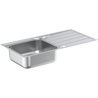 Sandringham Sink basin 1000x500x195 mm, 1 tap hole, with waste by Ideal Standard
