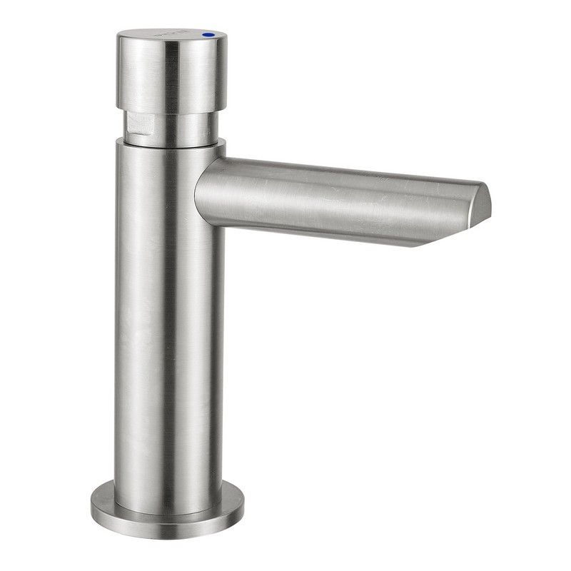 INOX series self closing basin tap with push button by IDRAL