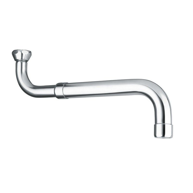 Extensible “S“ swivel spout 200-300 mm in brass tube Ø 18 mm by IDRAL