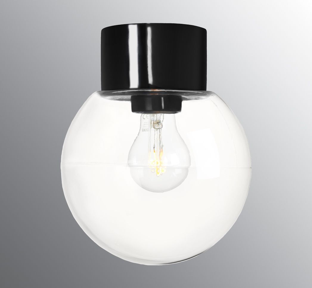 Classic Globe 180 - Clear glass, Black by Ifö Electric