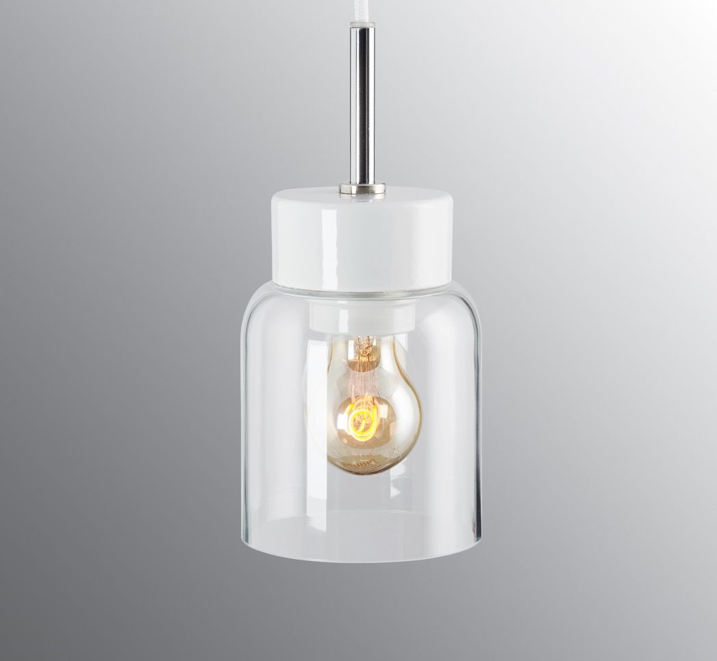 Smycka Tova pendant white/white - Clear glass by Ifö Electric