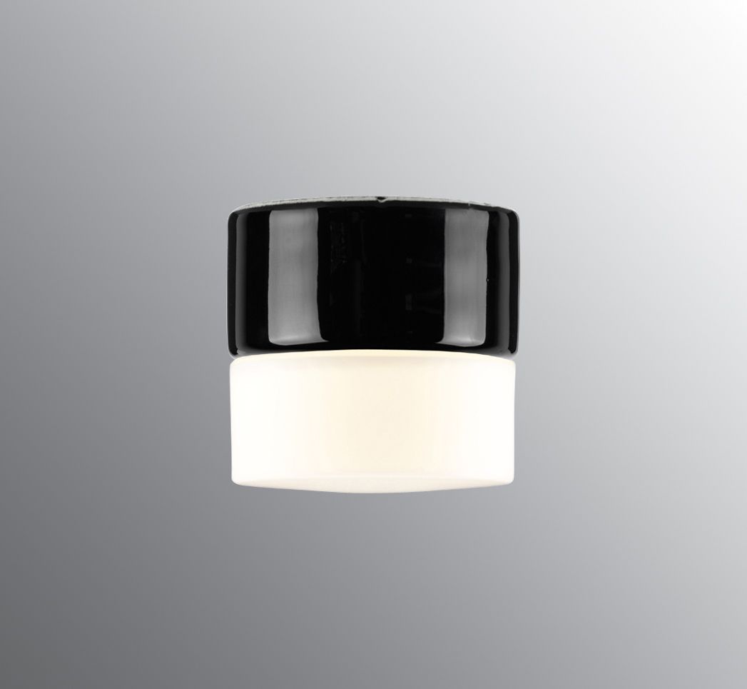 Opus 100/100 - Matt opal glass, Black by Ifö Electric