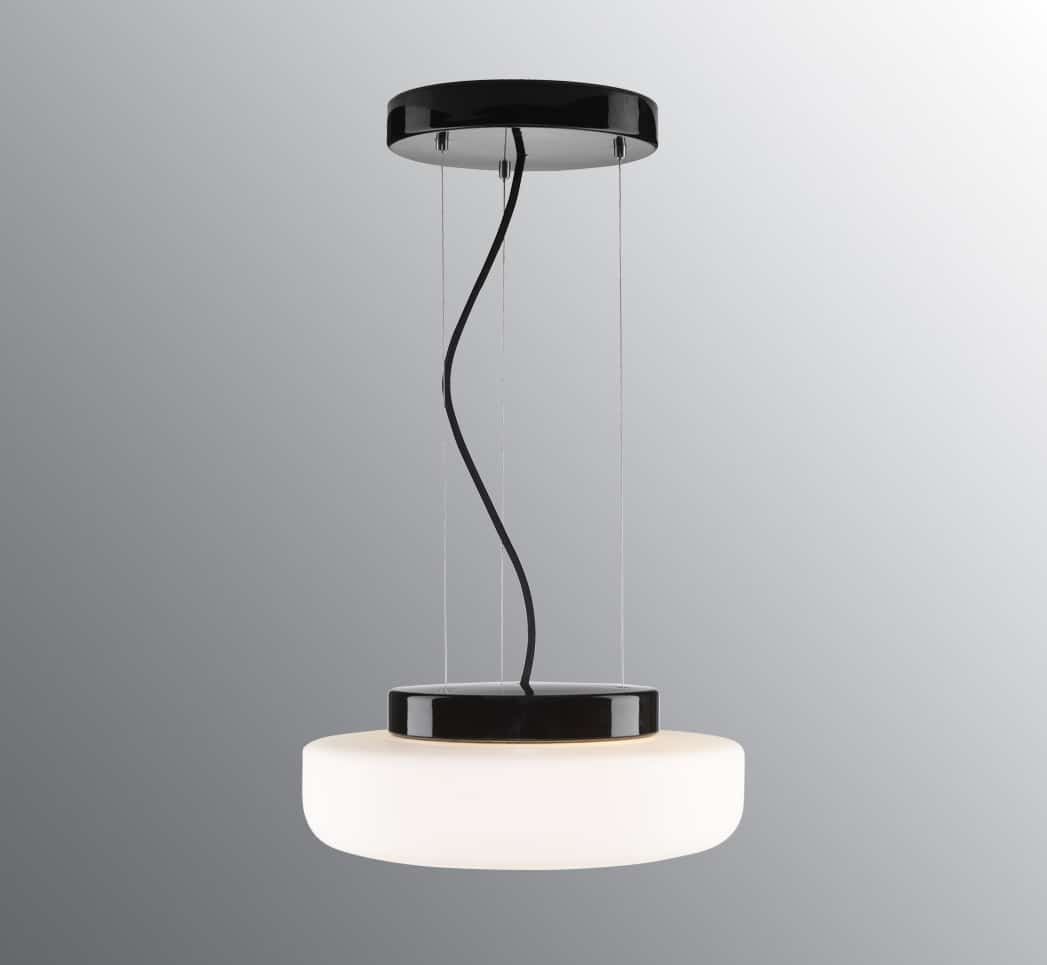 Solenne Pendant 360/140 LED 3000K - Matt opalglas, Black by Ifö Electric