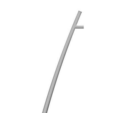 Conical curved pole with plate and intermediate support by iGuzzini