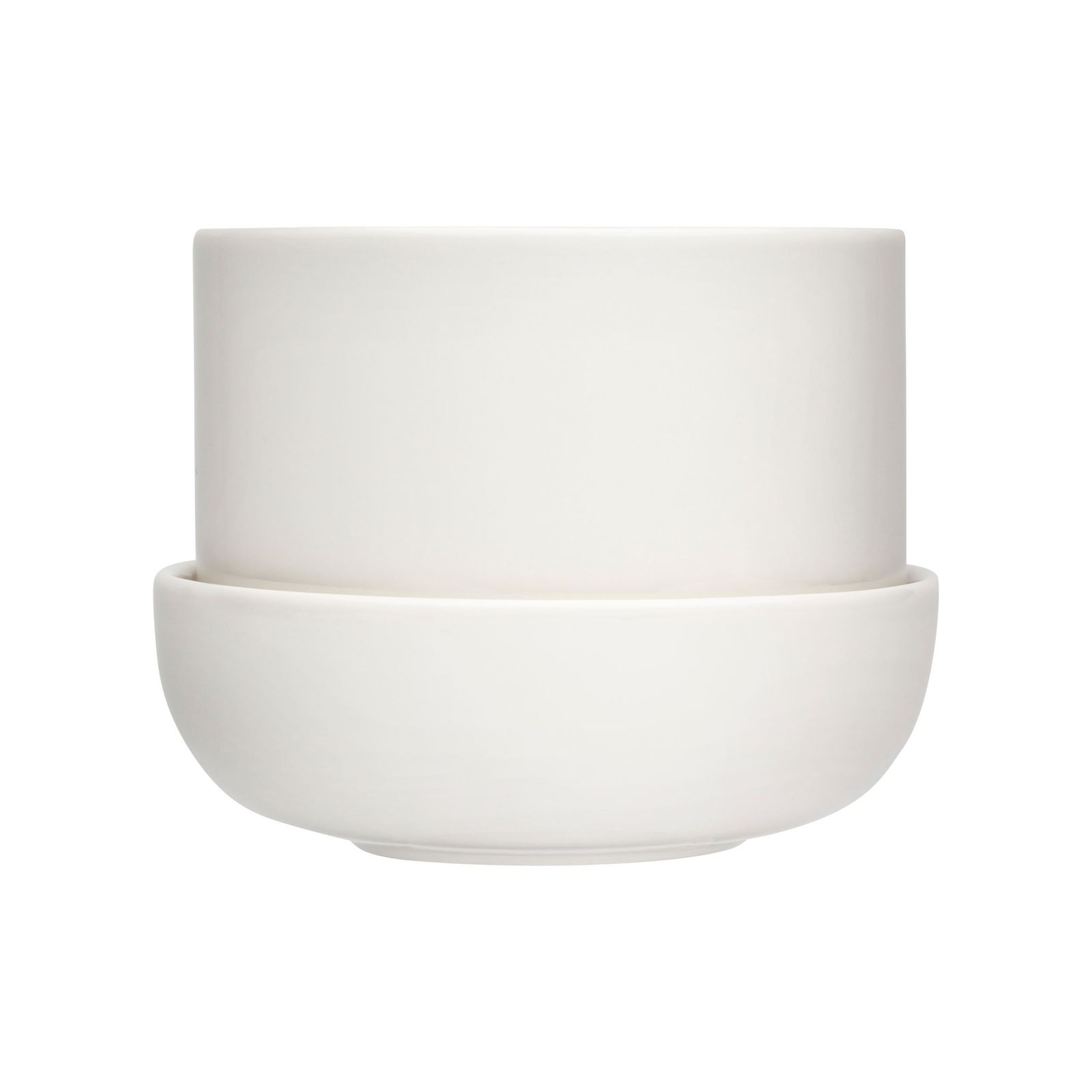 Nappula plant pot with saucer white 170x130mm by Iittala