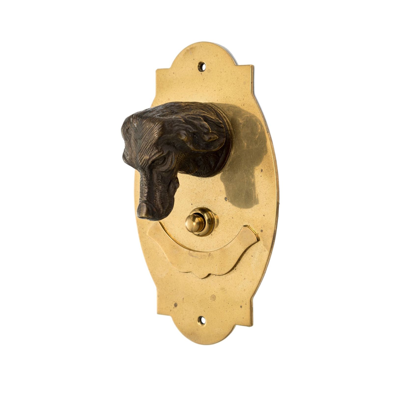 Fauna Dog - brass doorbell by Il Bronzetto