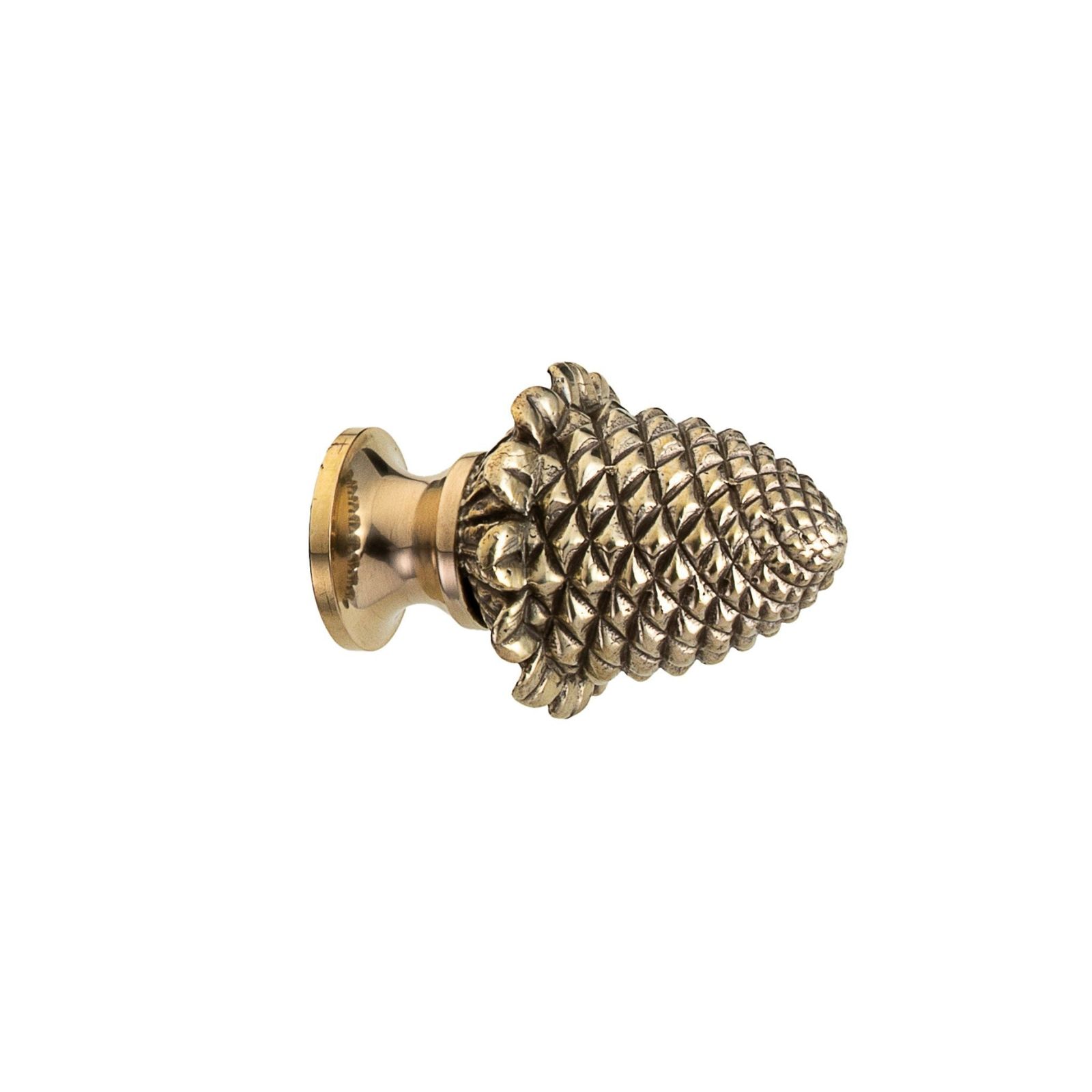 Flora Abete - brass curtain rod finials by Il Bronzetto