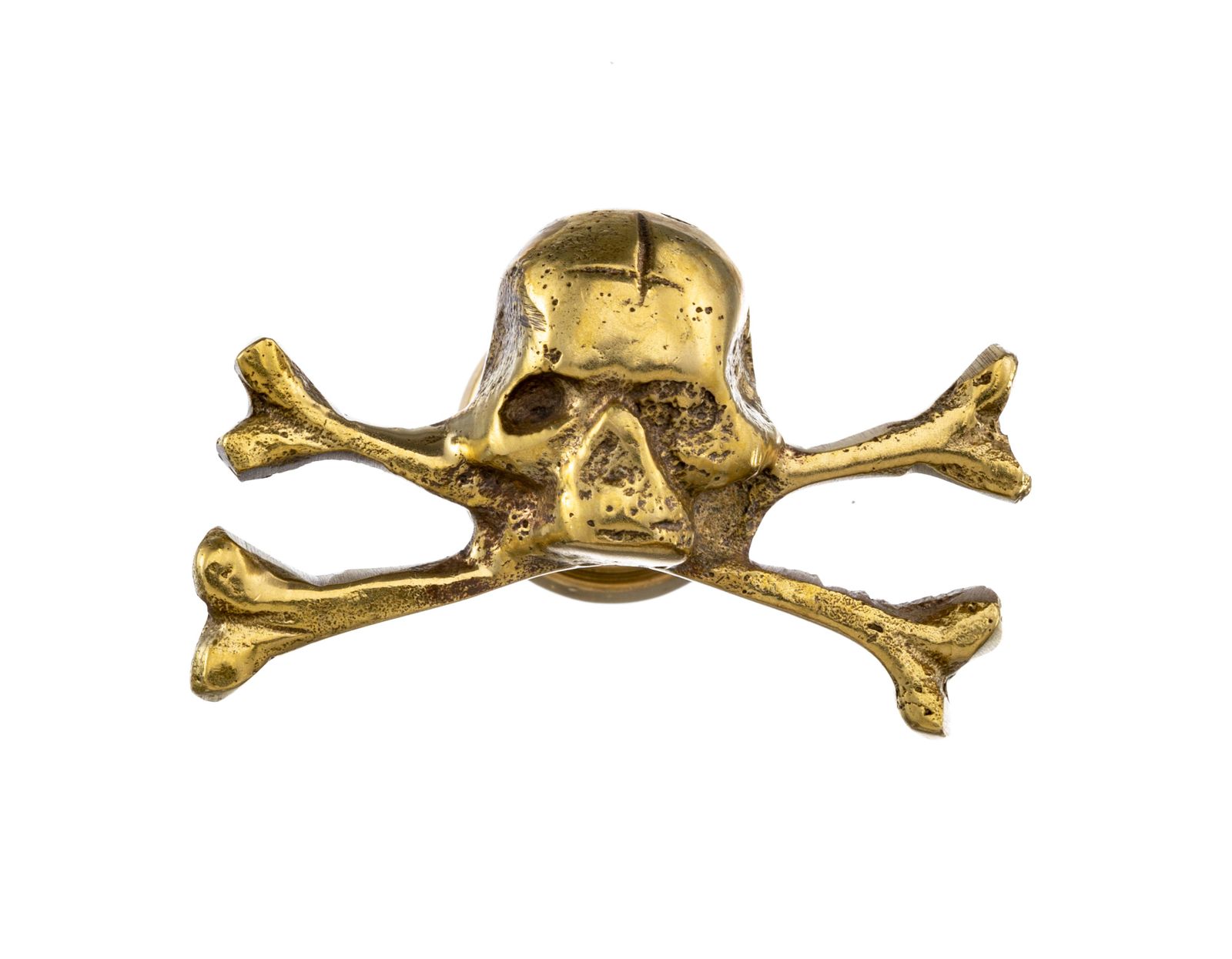 Frankenstein Jack – skull brass knob by Il Bronzetto