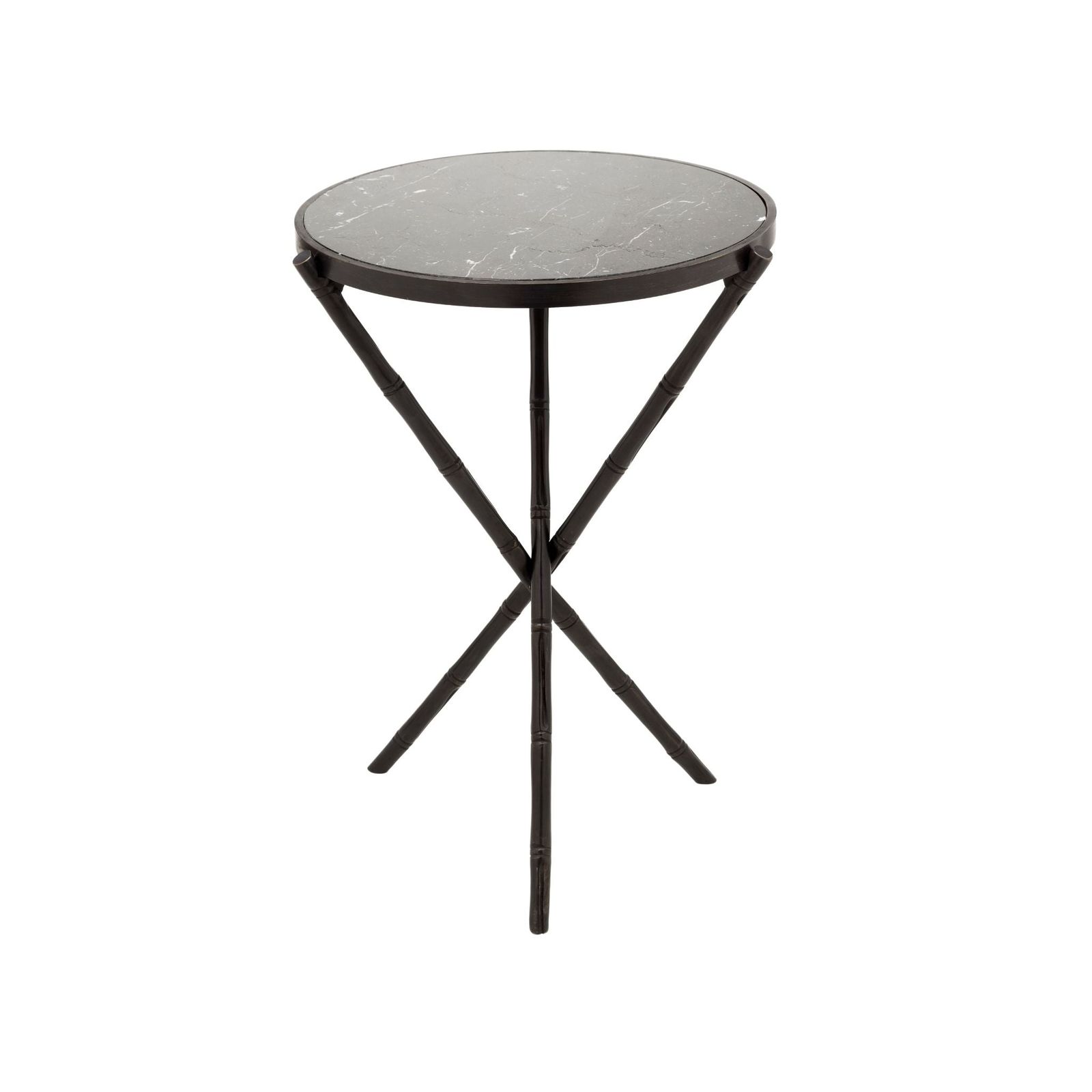 Bamboo round side table by Il Bronzetto