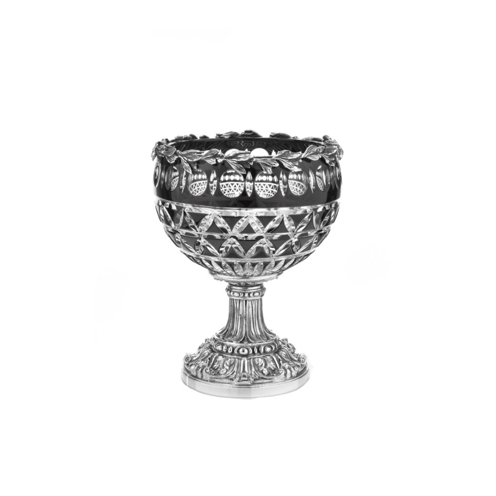 Reggia Doria clear&black vase by Il Bronzetto