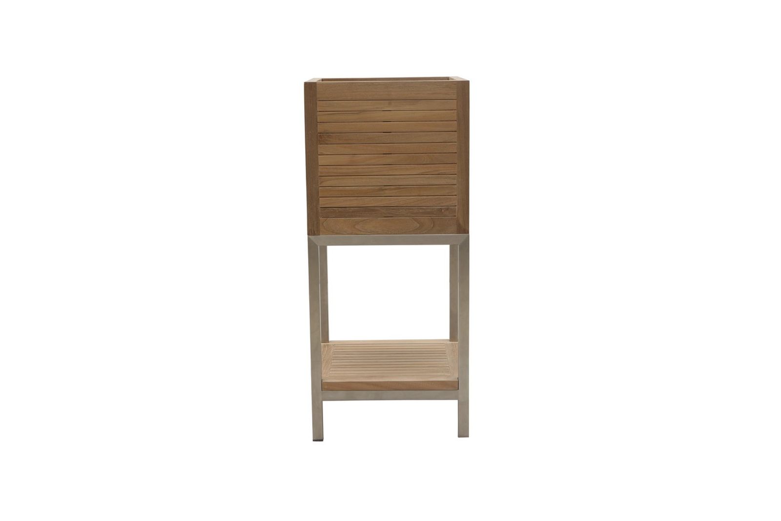 Raised plant pot holder with shelf Twin - Accessories by Il Giardino di Legno