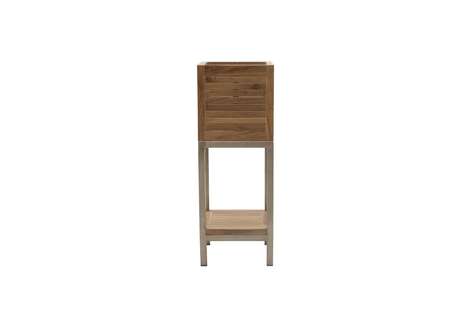 Raised plant pot holder with shelf Twin - Accessories by Il Giardino di Legno