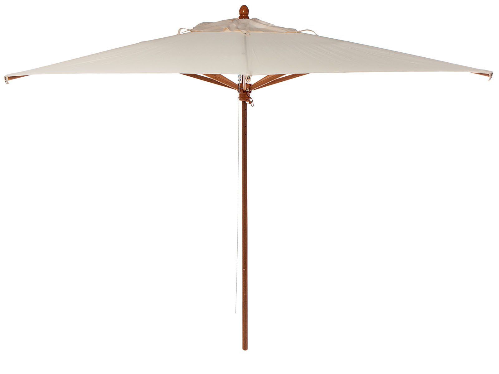 Square central wooden post parasol, 200cm, pole: 38mm Parà - Ombrelloni by Il Giardino di Legno