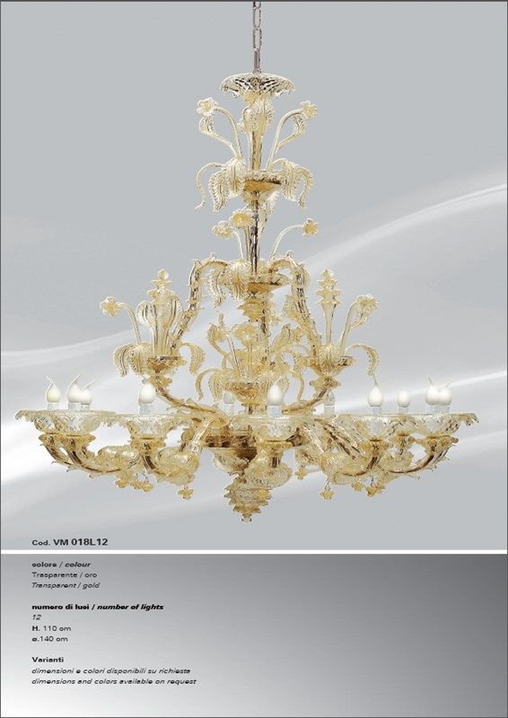 Chandeliers Classic VM018L12 by Il Paralume Marina